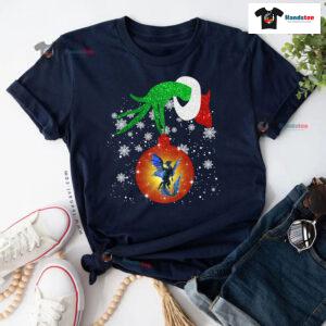 Grinch Hand Holding Dragon Christmas T-Shirt