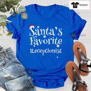 Santa's Favorite Receptionist Christmas T-Shirt