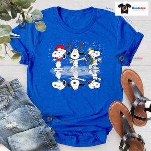 Snoopy With Christmas Ornament Water Mirror Reflection T-Shirt