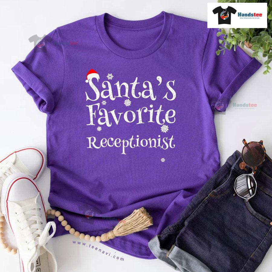 Santa's Favorite Receptionist Christmas T-Shirt