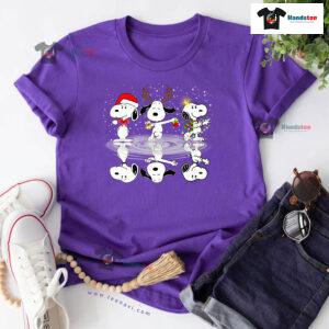 Snoopy With Christmas Ornament Water Mirror Reflection T-Shirt