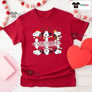 Snoopy With Christmas Ornament Water Mirror Reflection T-Shirt