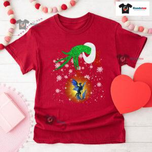 Grinch Hand Holding Dragon Christmas T-Shirt