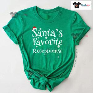 Santa's Favorite Receptionist Christmas T-Shirt