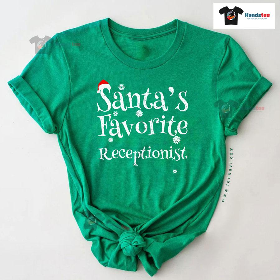 Santa's Favorite Receptionist Christmas T-Shirt