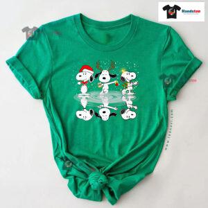 Snoopy With Christmas Ornament Water Mirror Reflection T-Shirt