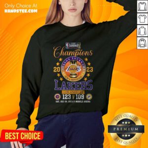 In-Season Tournament Champions 2023 Los Angeles Lakers 123 – 109 Indiana Pacers Sat, Dec 09, 2023 T-Mobile Arena Offficial sweater