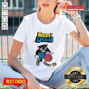 Brasi Devils Slam Dunk Basketball v-neck