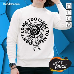 Flower Gold Don't Come Too Close To Me Skull Flower sweater
