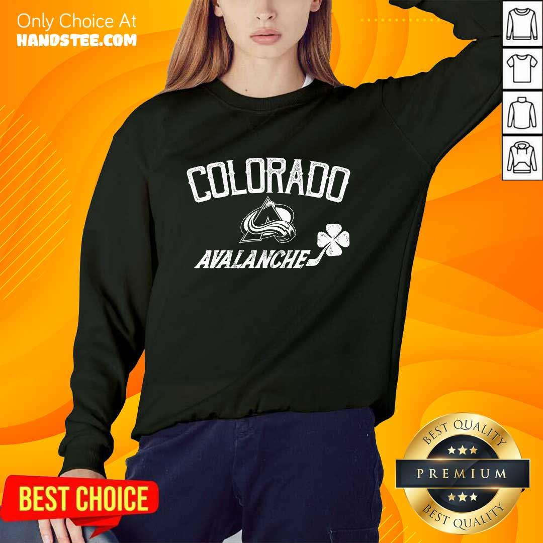 Colorado Avalanche St Patrick's Day Richmond Clover sweater