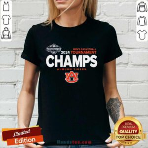 Auburn Tigers 2024 SEC Men's Basketball Conference Tournament Champions Locker Room ladies-tee