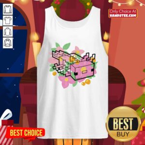 Axolotl Minecraft Spring Adventure tank-top