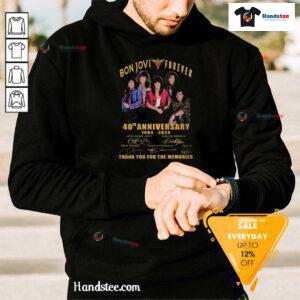 Bon Jovi Forever 40th Anniversary 1984-2024 Thank You For The Memories Hoodie