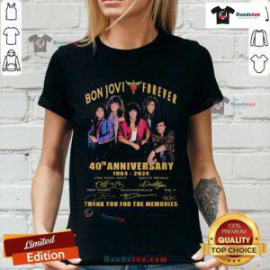 Bon Jovi Forever 40th Anniversary 1984-2024 Thank You For The Memories Ladies-tee