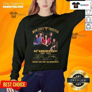 Bon Jovi Forever 40th Anniversary 1984-2024 Thank You For The Memories Sweatshirt