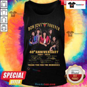 Bon Jovi Forever 40th Anniversary 1984-2024 Thank You For The Memories Tank-top