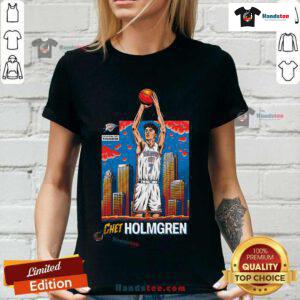 Chet Holmgren OKC Thunder Skyline Player Ladies-tee
