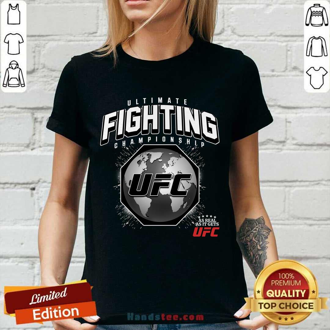 Ultimate Fighting UFC Black Octagon Flags Ladies-tee