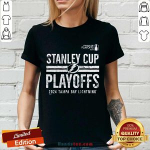 Tampa Bay Lightning 2024 Stanley Cup Playoffs Crossbar Tri-Blend Ladies-tee
