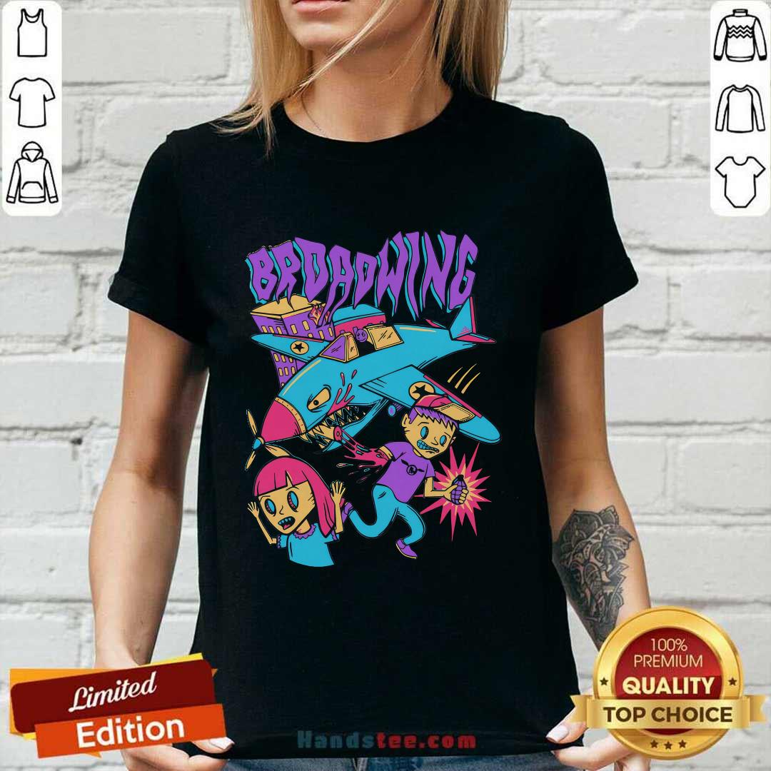 Broadwing Planes Eat Scene Kids Ladies-tee