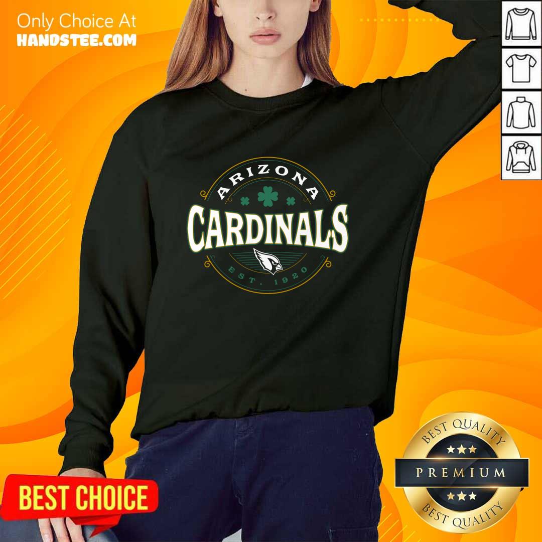 Arizona Cardinals Black St. Patrick's Day Lucky Sweater