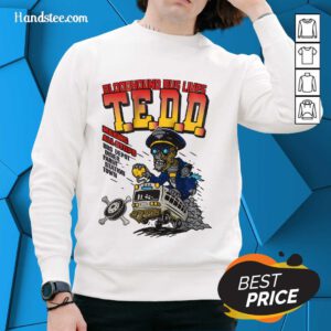 Bloodhound Bus Lines TEDD Making All Stops Bus Depot Diner Farm Station Town Zombie Sweater