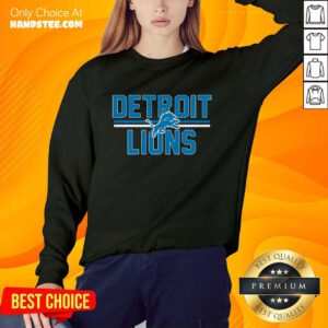 Black Detroit Lions Mesh Team Graphic Sweater