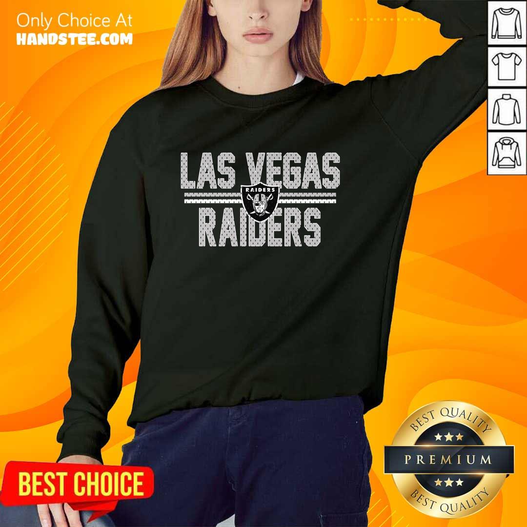 Black Las Vegas Raiders Mesh Team Graphic Sweater