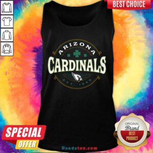 Arizona Cardinals Black St. Patrick's Day Lucky Tank-top