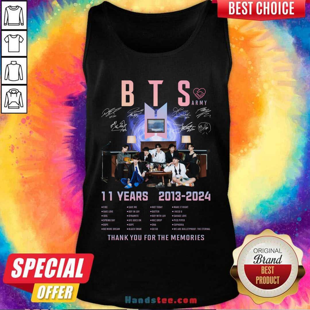 BTS 11 Years 2013-2024 Thank You For The Memories Tank-top