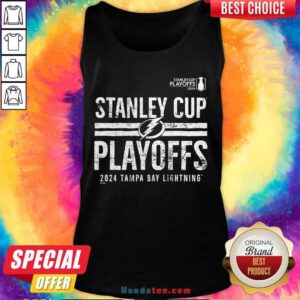 Tampa Bay Lightning 2024 Stanley Cup Playoffs Crossbar Tri-Blend Tank-top