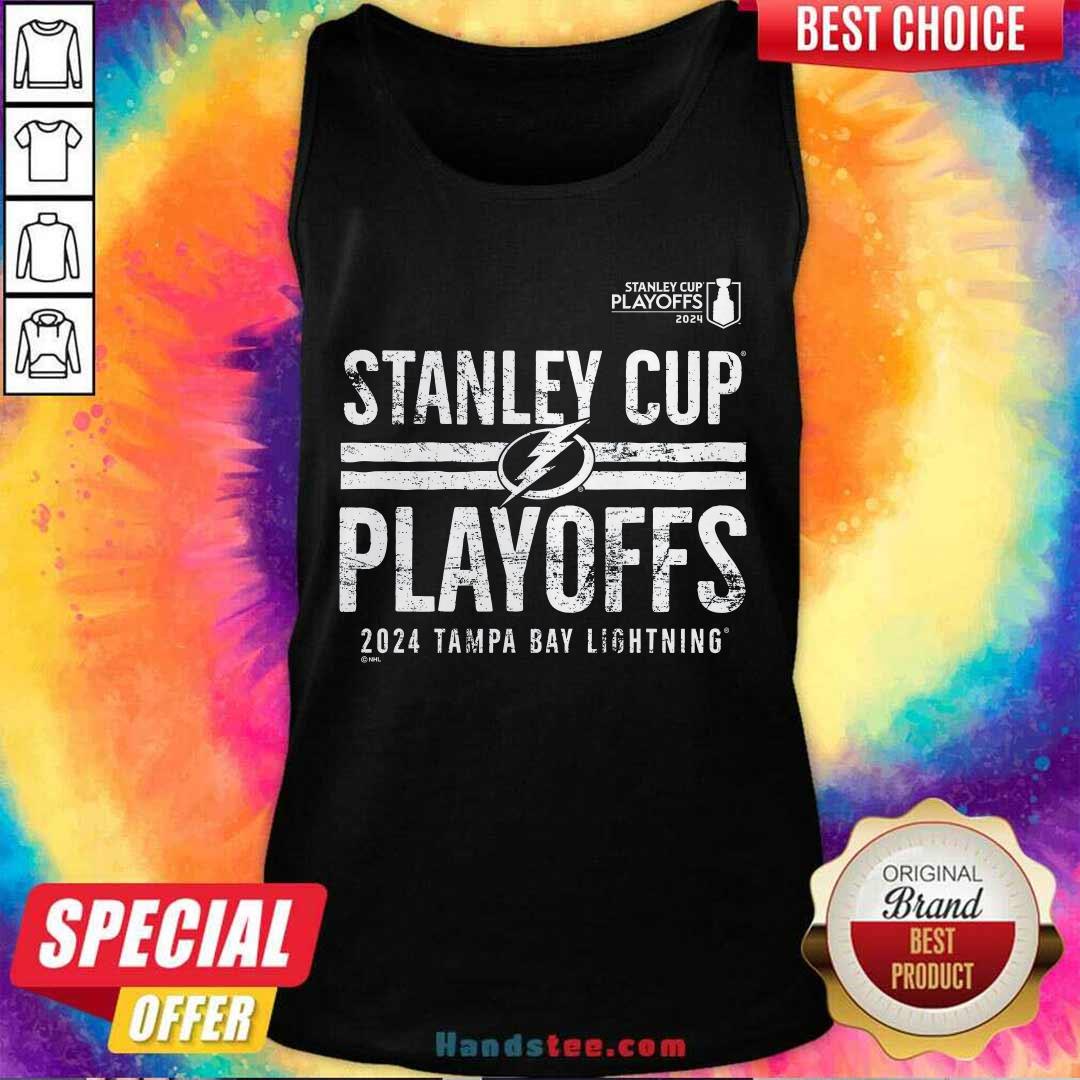 Tampa Bay Lightning 2024 Stanley Cup Playoffs Crossbar Tri-Blend Tank-top