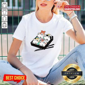 Tasty Peach Sushi Box V-neck