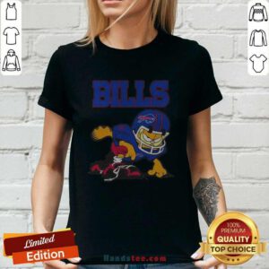 Buffalo Bills Garfield Cat Grumpy Football Player 2024 Ladies-tee