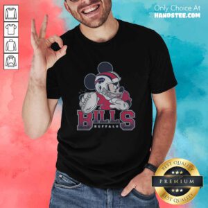 Buffalo Bills Mickey At Quarterback Disney Vintage Football T-shirt