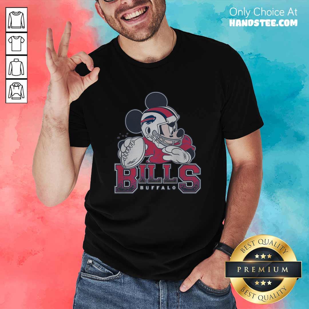 Buffalo Bills Mickey At Quarterback Disney Vintage Football T-shirt