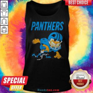 Carolina Panthers Garfield Cat Grumpy Football Player 2024 Tank-top
