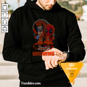 Cleveland Browns Marvel Wolverine Deadpool True Friends Hoodie