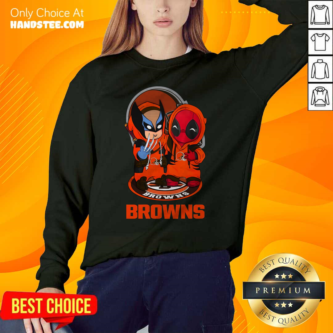 Cleveland Browns Marvel Wolverine Deadpool True Friends Sweater