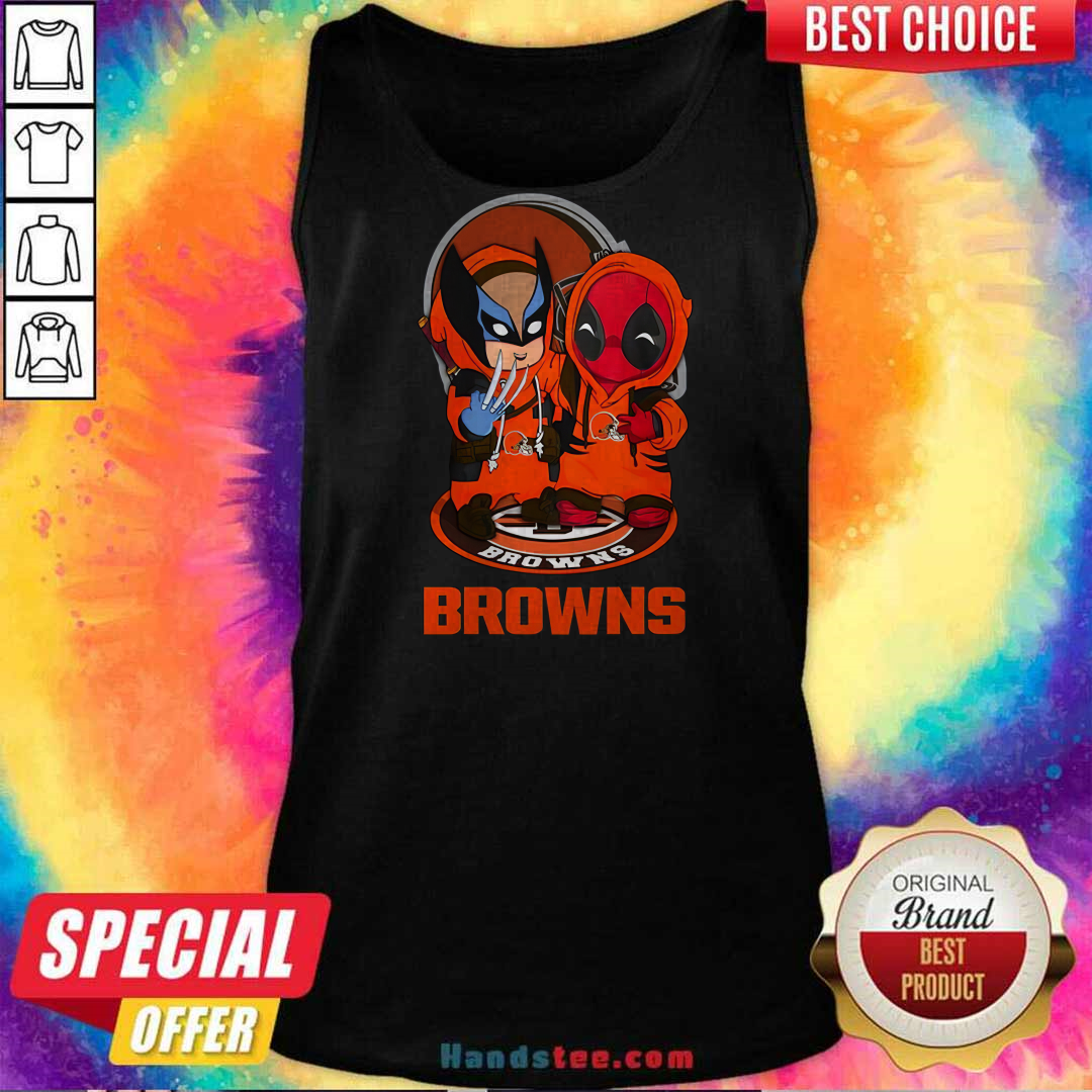 Cleveland Browns Marvel Wolverine Deadpool True Friends Tank-top