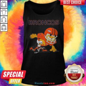 Denver Broncos Garfield Cat Grumpy Football Player 2024 Tank-top