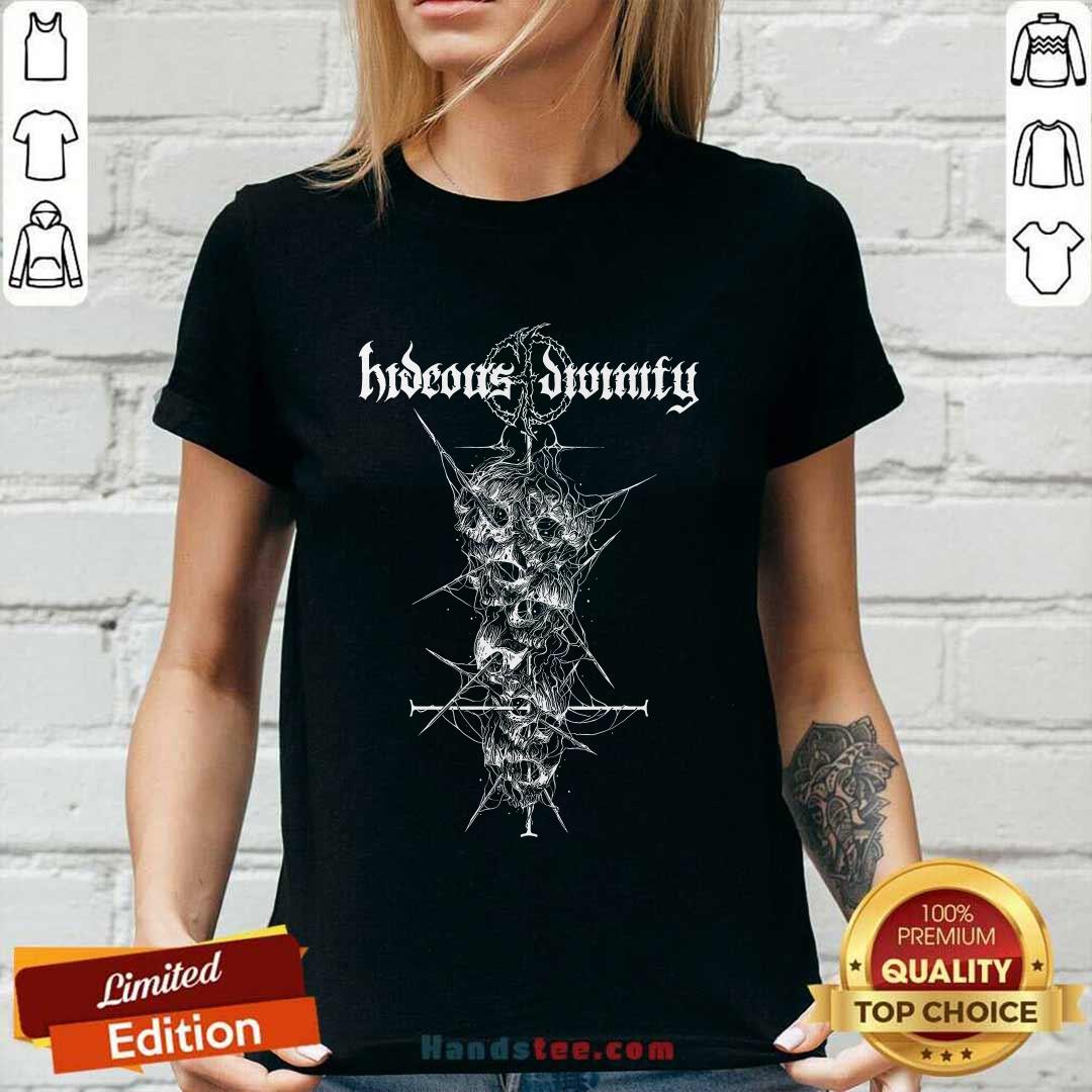 Hideous Divinity Skull Stack Ladies-tee