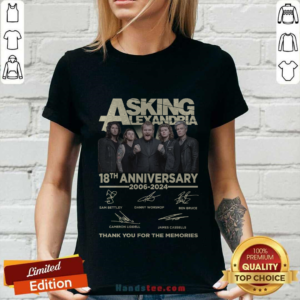 Asking Alexandria 18th Anniversary 2006-2024 Thank You For The Memories Ladies-tee