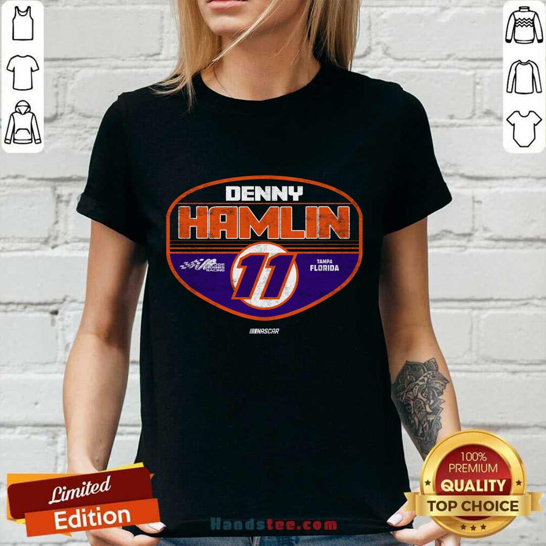 Joe Gibbs Racing Team Collection Black Denny Hamlin Tailgate Ladies-tee