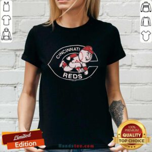 Cincinnati Reds Mascot Homage Ladies-tee