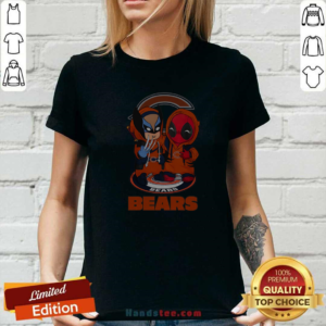 Chicago Bears Marvel Wolverine Deadpool True Friends Ladies-tee