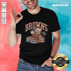 Cleveland Browns Brownie Stiff Arm Stadium T-shirt