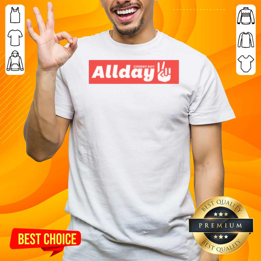 Chubby Boy Allday Peace Sign T-Shirt