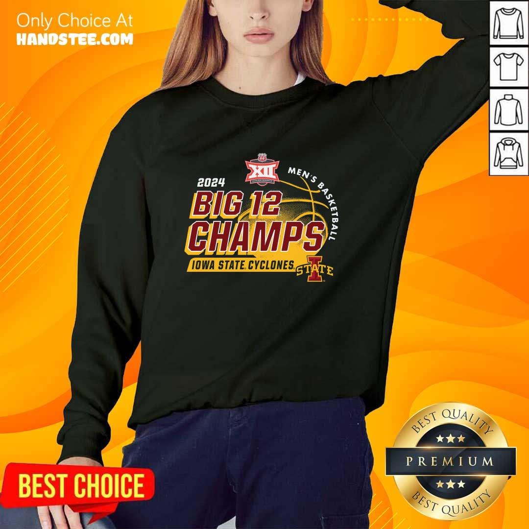 Cardinal Iowa State Cyclones 2024 Big 12 Men's Basketball Conference Tournament Champions Locker Room Sweater