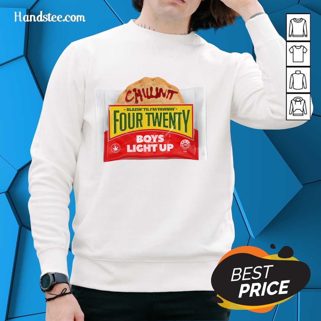 Chillinit Blazin Til I'm Yawnin Four Twenty Boys Light Up Sweater
